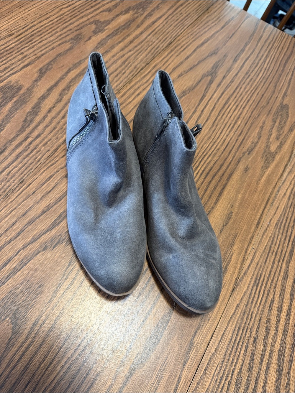 Maurices Gray Suede Ankle Booties